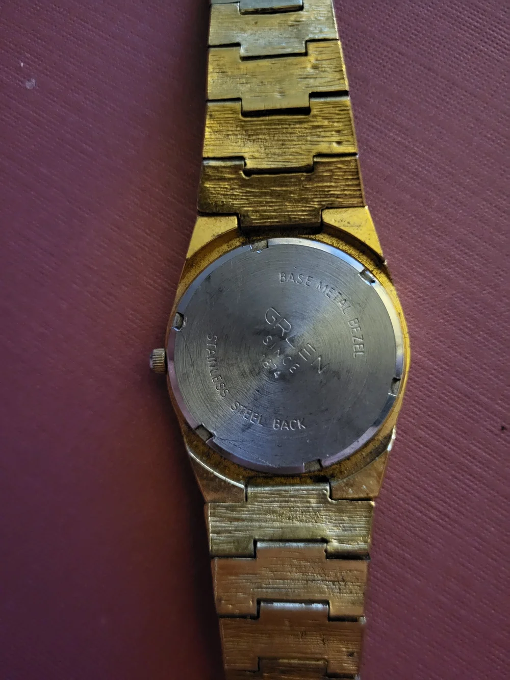 Gruen Gold-Tone Textured Bracelet Watch